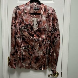 Jones New York Silk& rayon multi-color blouse size 18w
